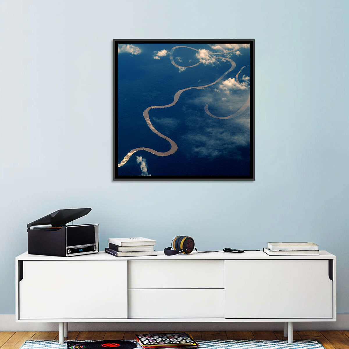 Sunlit Meander of the Amazon River Wall Art