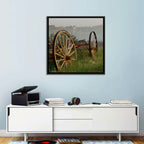 Weathered Wagon in Morning Mist Wall Art
