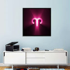 Radiant Aries Zodiac Emblem Wall Art