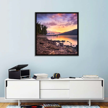 Lake Mcdonald Sunset Reflection Wall Art