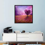 Heart-shaped Tree at Sunset Wall Art