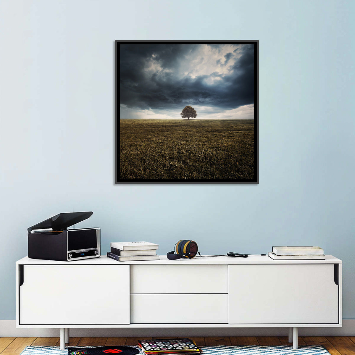 Storm Clouds Above Tree Wall Art