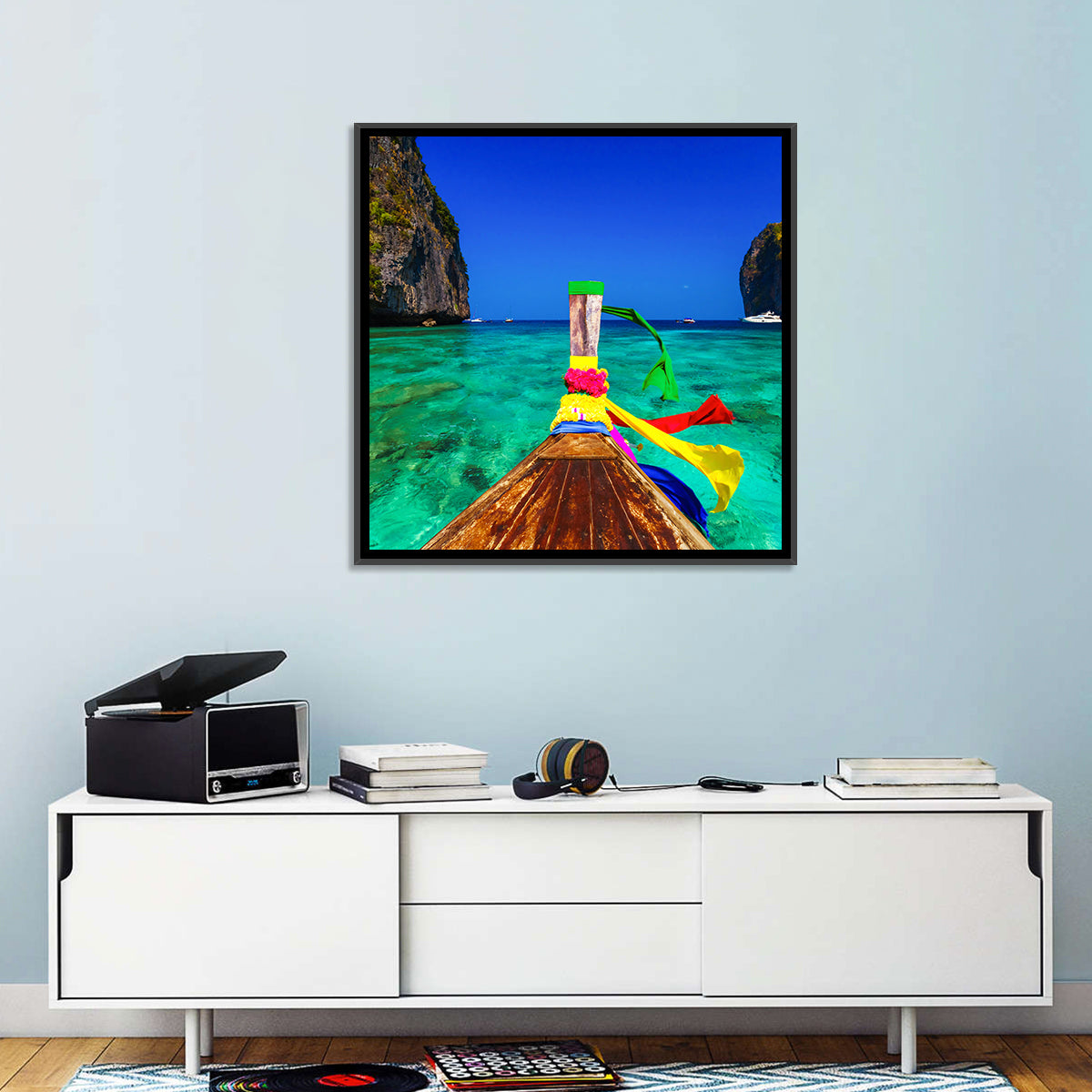 Maya Bay Long-tail Boat Wall Art