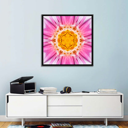 Kaleidoscopic Dahlia Mandala Bloom Wall Art