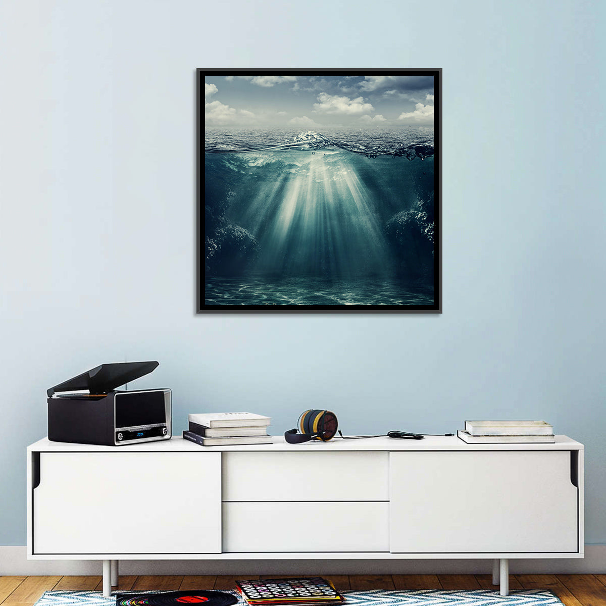 Split-level Underwater Ocean View Wall Art