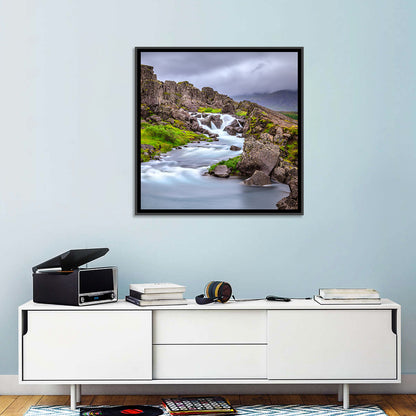 Öxarárfoss Stream, Þingvellir Wall Art