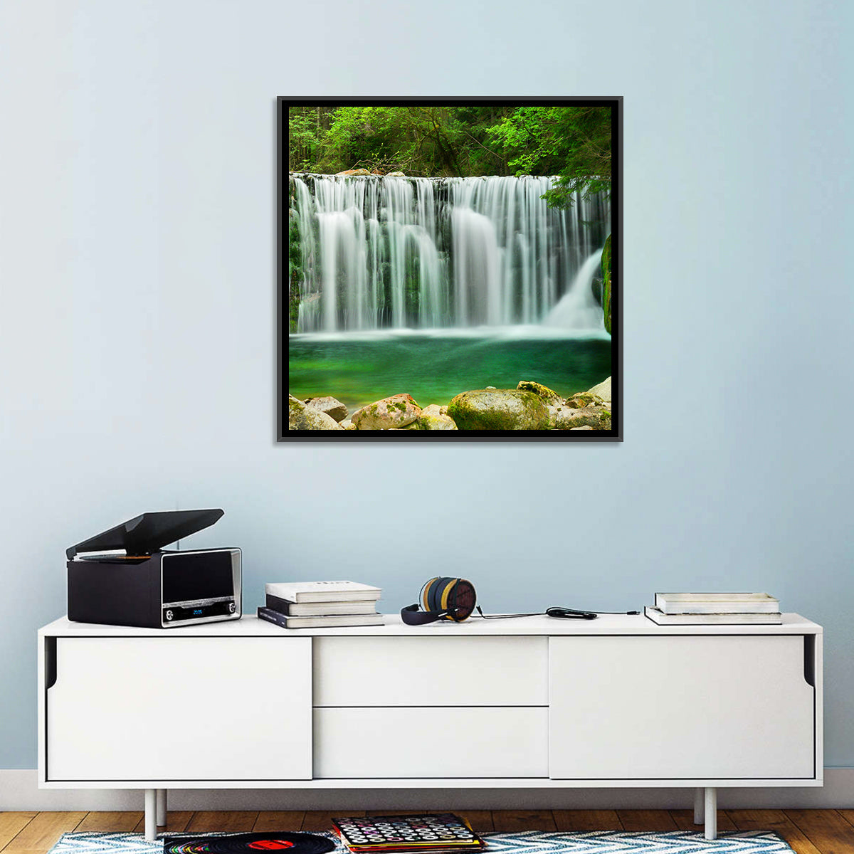 Emerald Lake Waterfall Wall Art