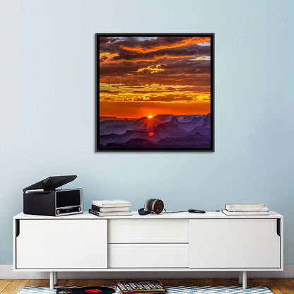 Lipan Point Sunset Sunburst Wall Art
