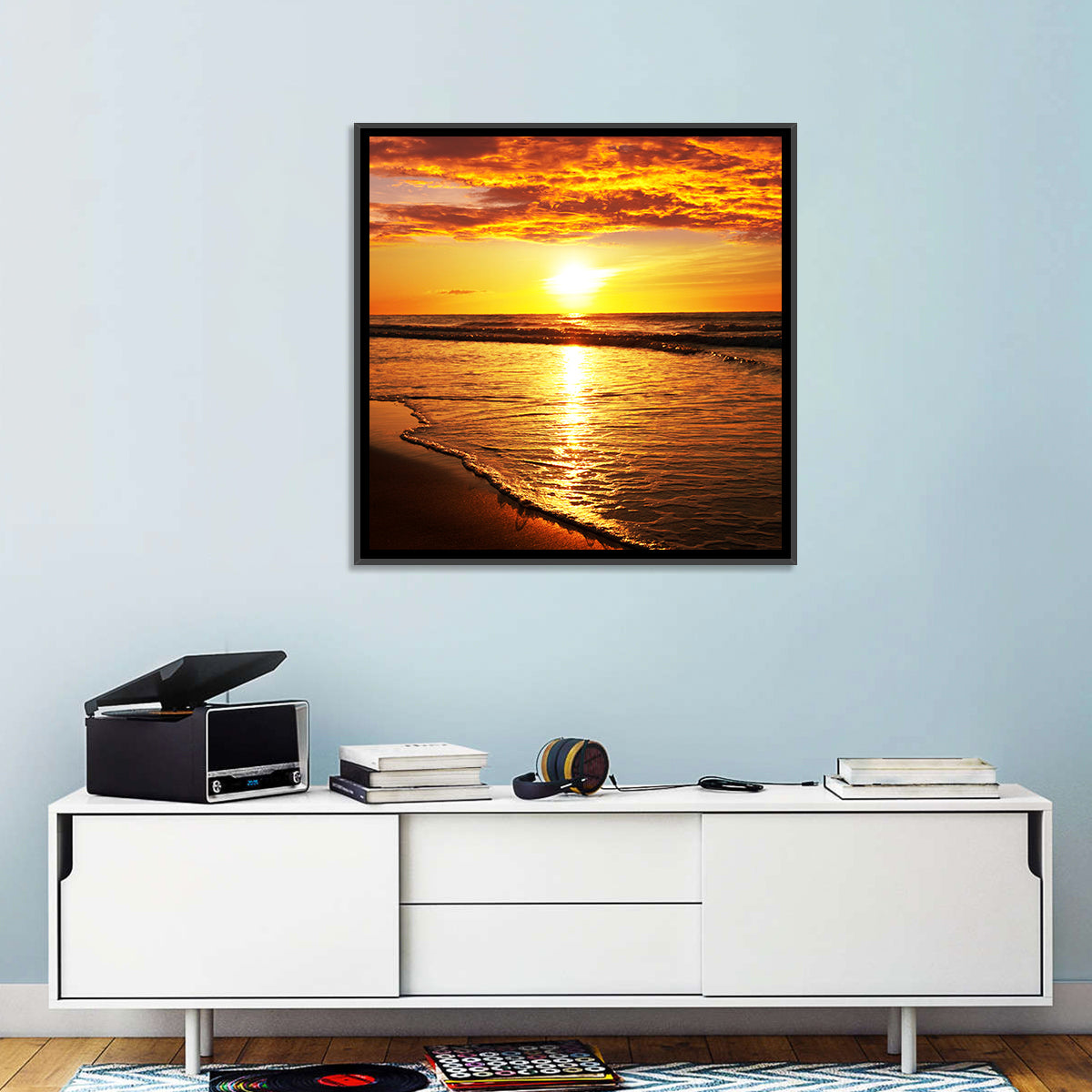 Golden Thai Beach Sunset Wall Art