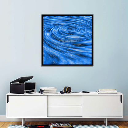 Azure Water Vortex Wall Art