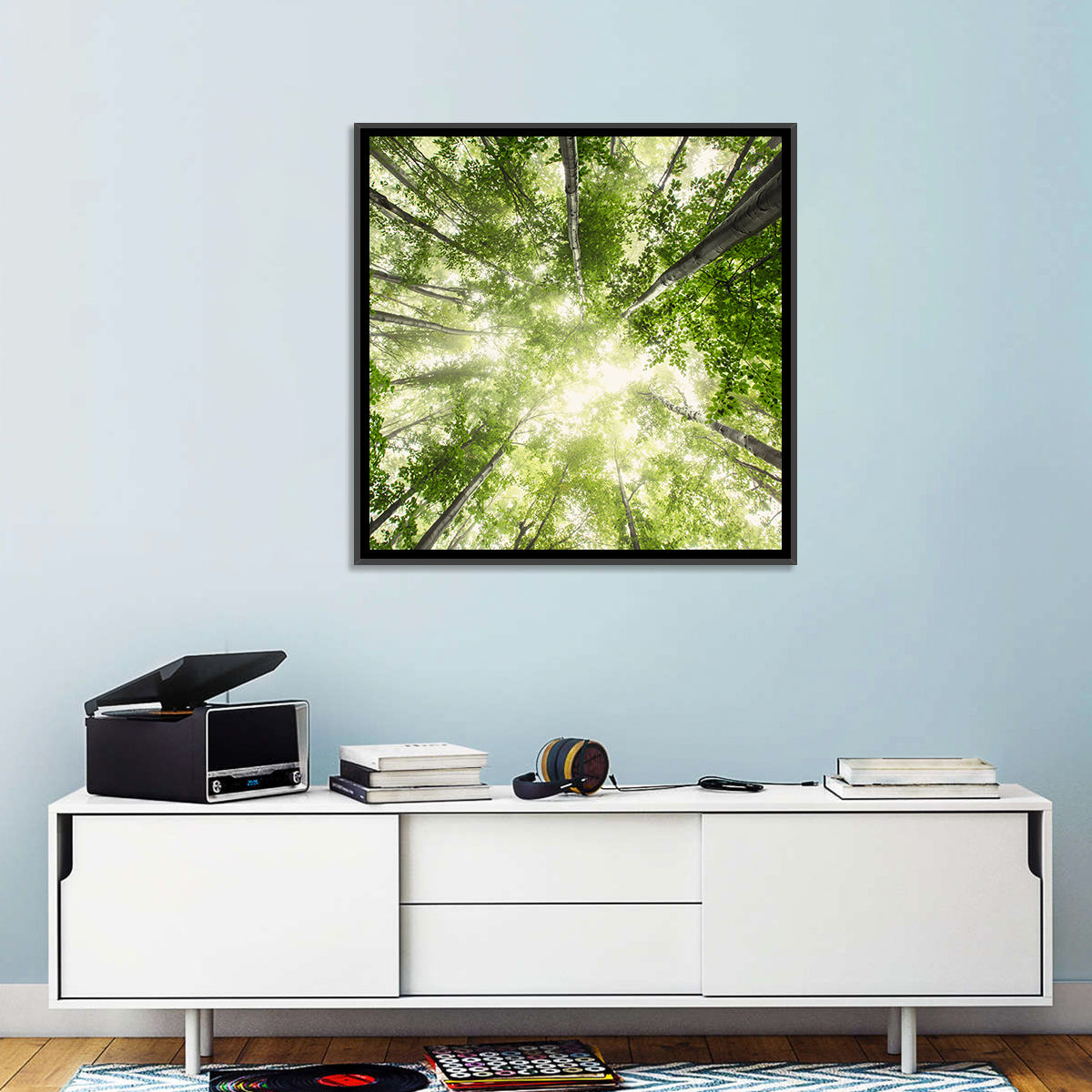 Misty Spring Forest Wall Art