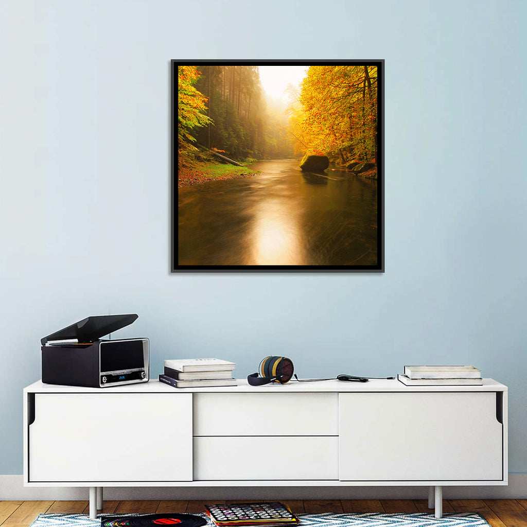 Misty Mountain River Wall Art