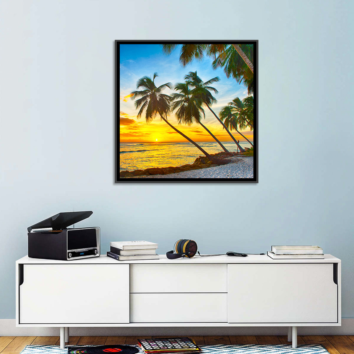 Palm Island Sunset Wall Art