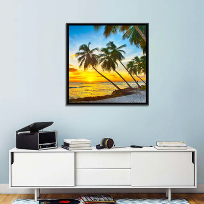 Palm Island Sunset Wall Art
