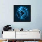 Glowing South America Map Wall Art