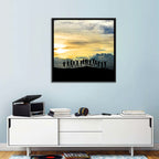Golden Team Silhouettes at Sunset Wall Art