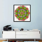 Vibrant Floral Petal Mandala Wall Art