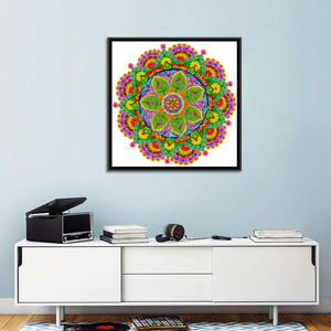 Crochet Floral Mandala Wall Art