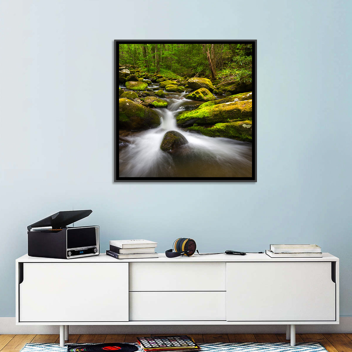 Mossy Forest Stream Wall Art