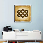 Gold Celtic Heart Knot Wall Art
