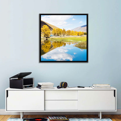 Chanxi Autumn Reflection Road Wall Art