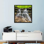 Mossy Ledge Waterfall Wall Art