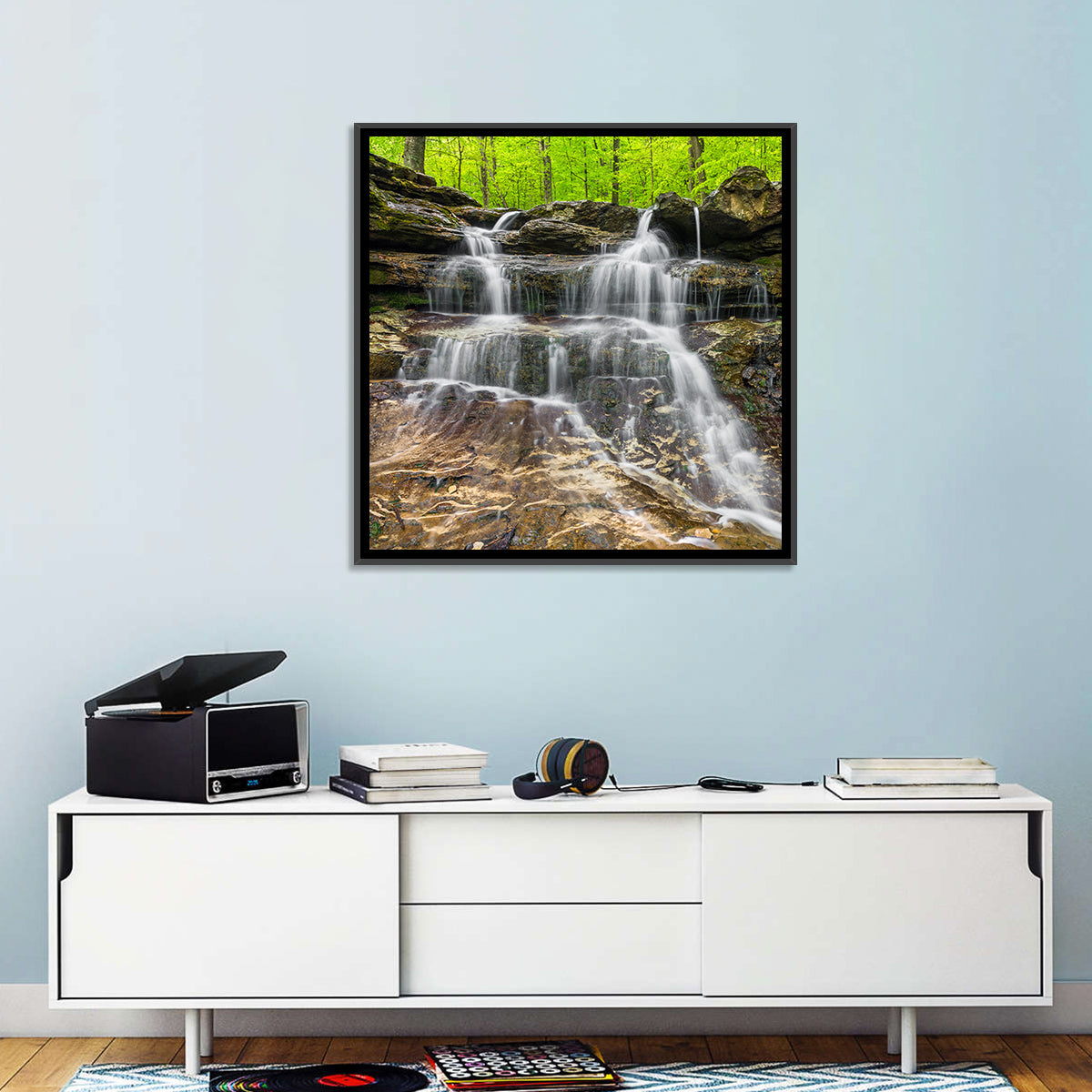 Mossy Ledge Waterfall Wall Art