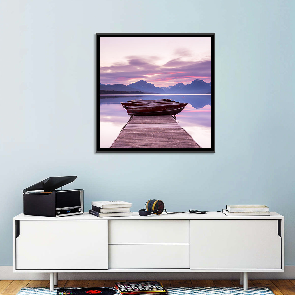 Lake Mcdonald Sunset Dock Wall Art