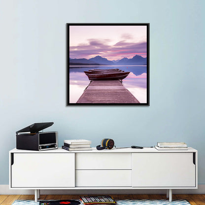 Lake Mcdonald Sunset Dock Wall Art