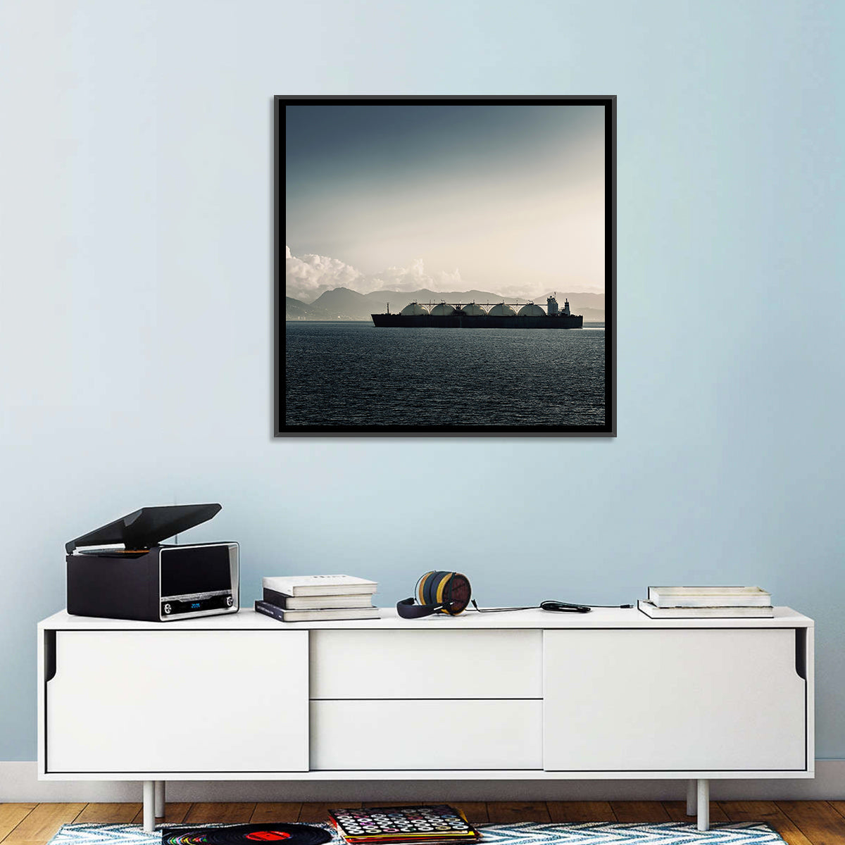 Lng Tanker at Sea Wall Art