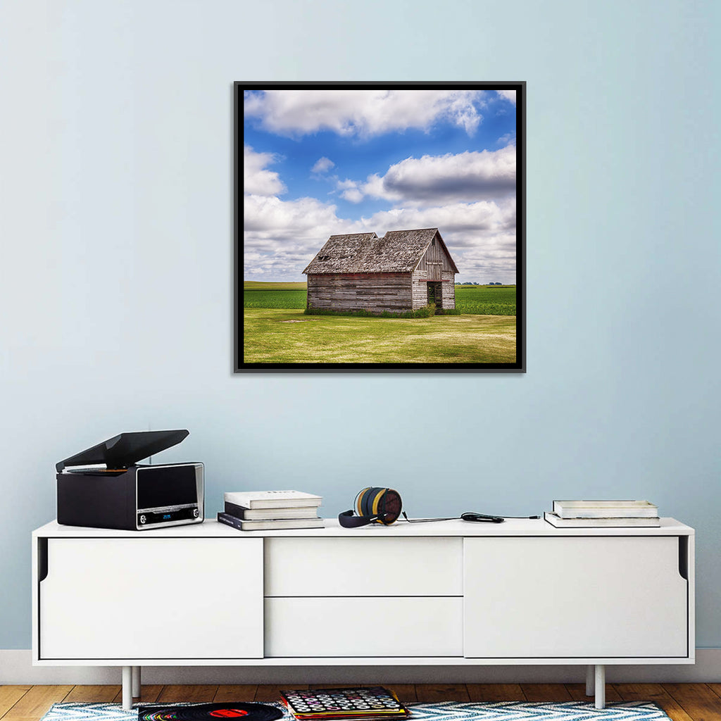 Old Farm Shed in Field Wall Art