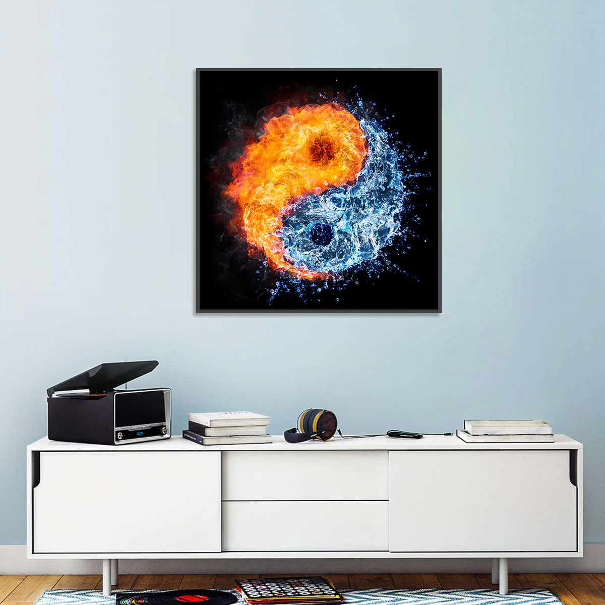 Fire and Water Yin Yang Wall Art