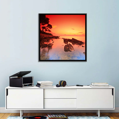 Brac Island Fiery Sunset Wall Art