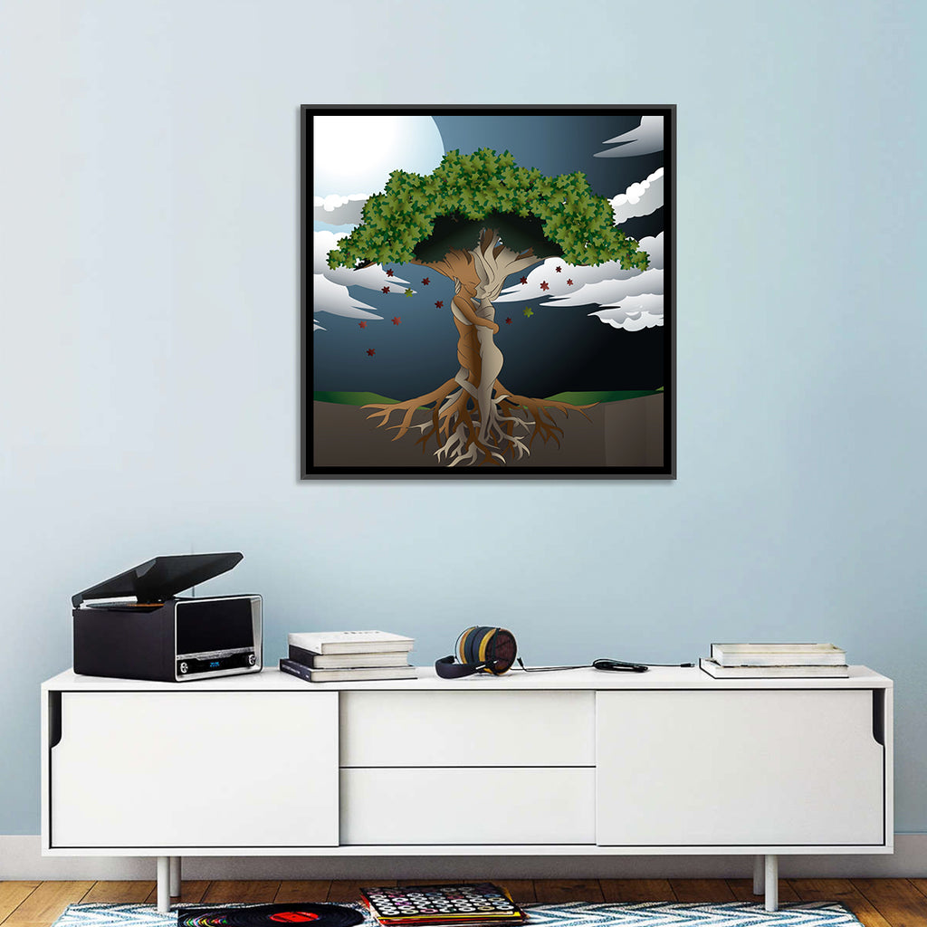 Moonlit Lovers Tree Wall Art