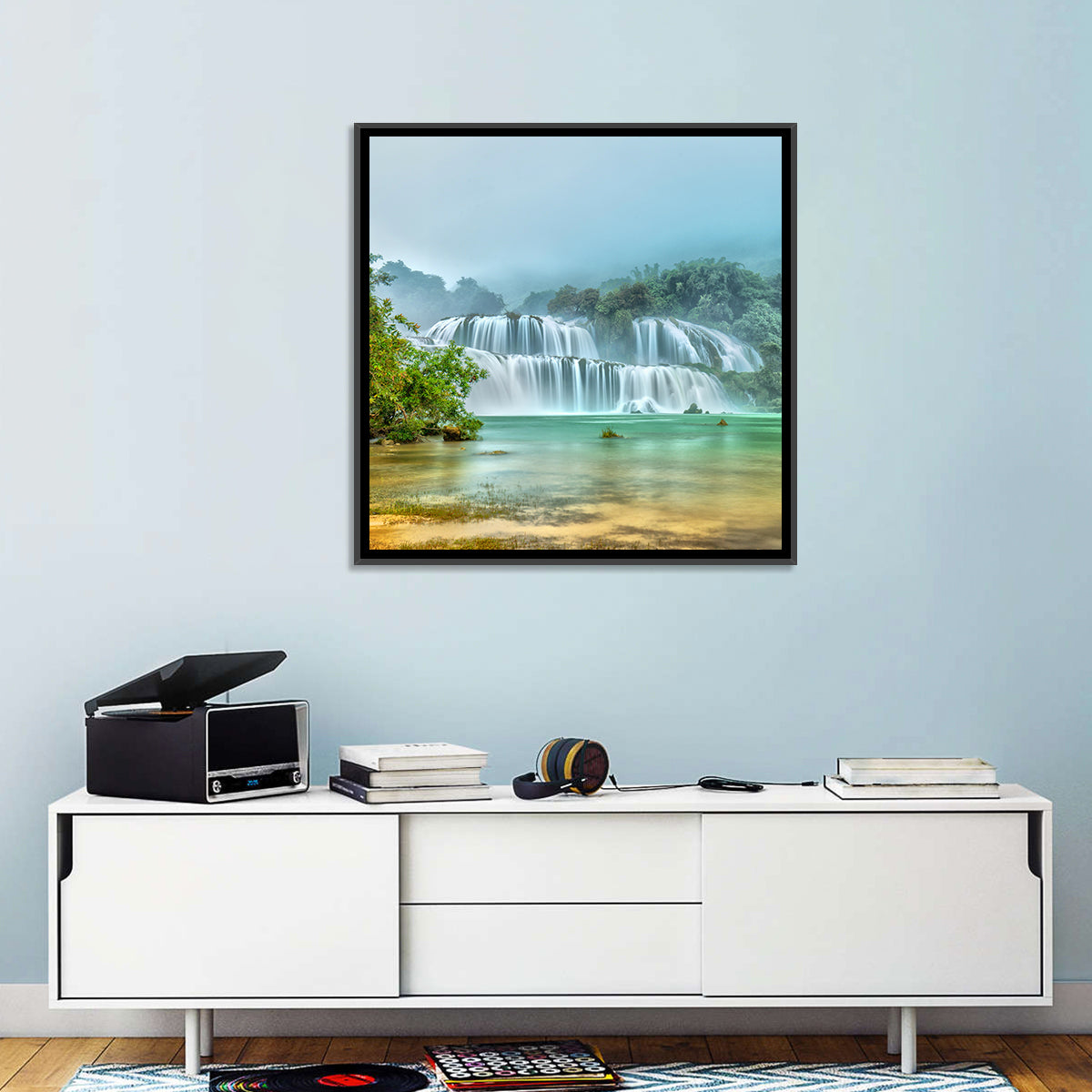 Ban Gioc Waterfalls Misty Morning Wall Art