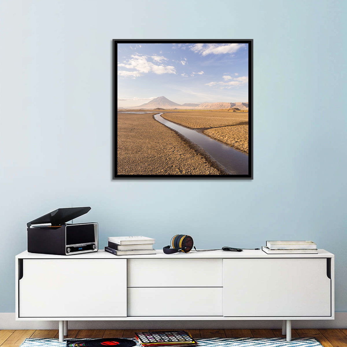 Lake Natron with Ol Doinyo Lengai Wall Art