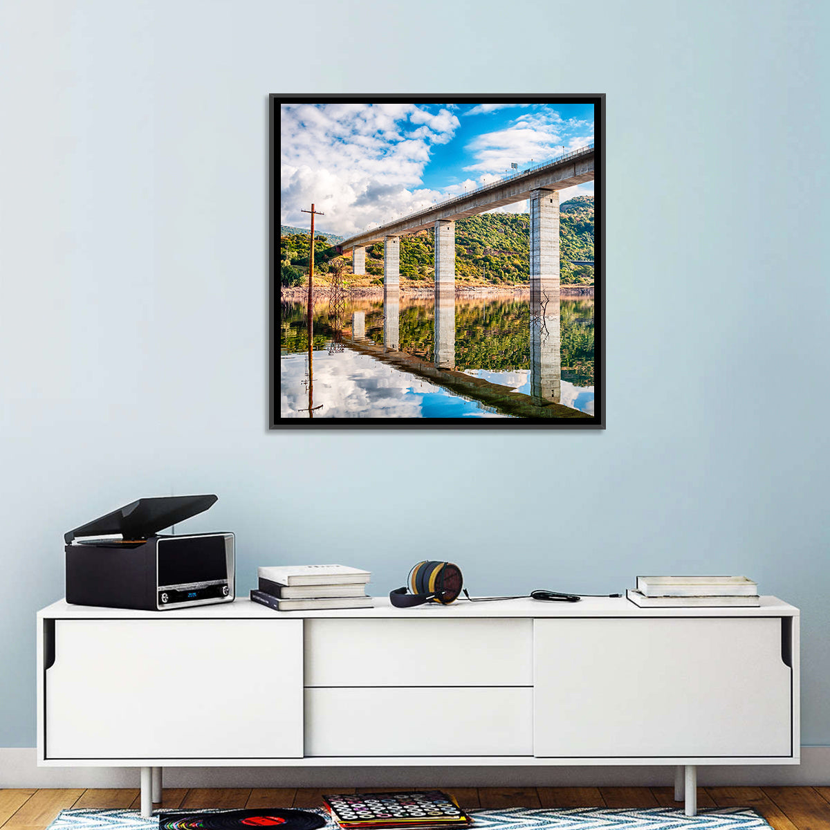 Lake Omodeo Concrete Bridge Wall Art