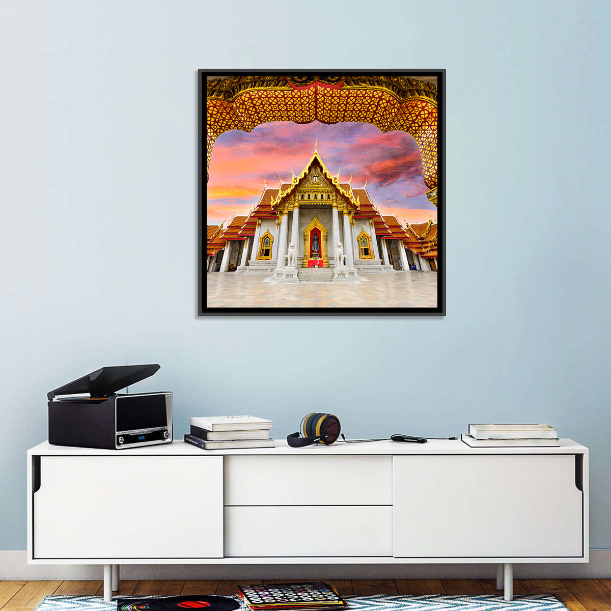 Marble Temple at Sunset Wall Art