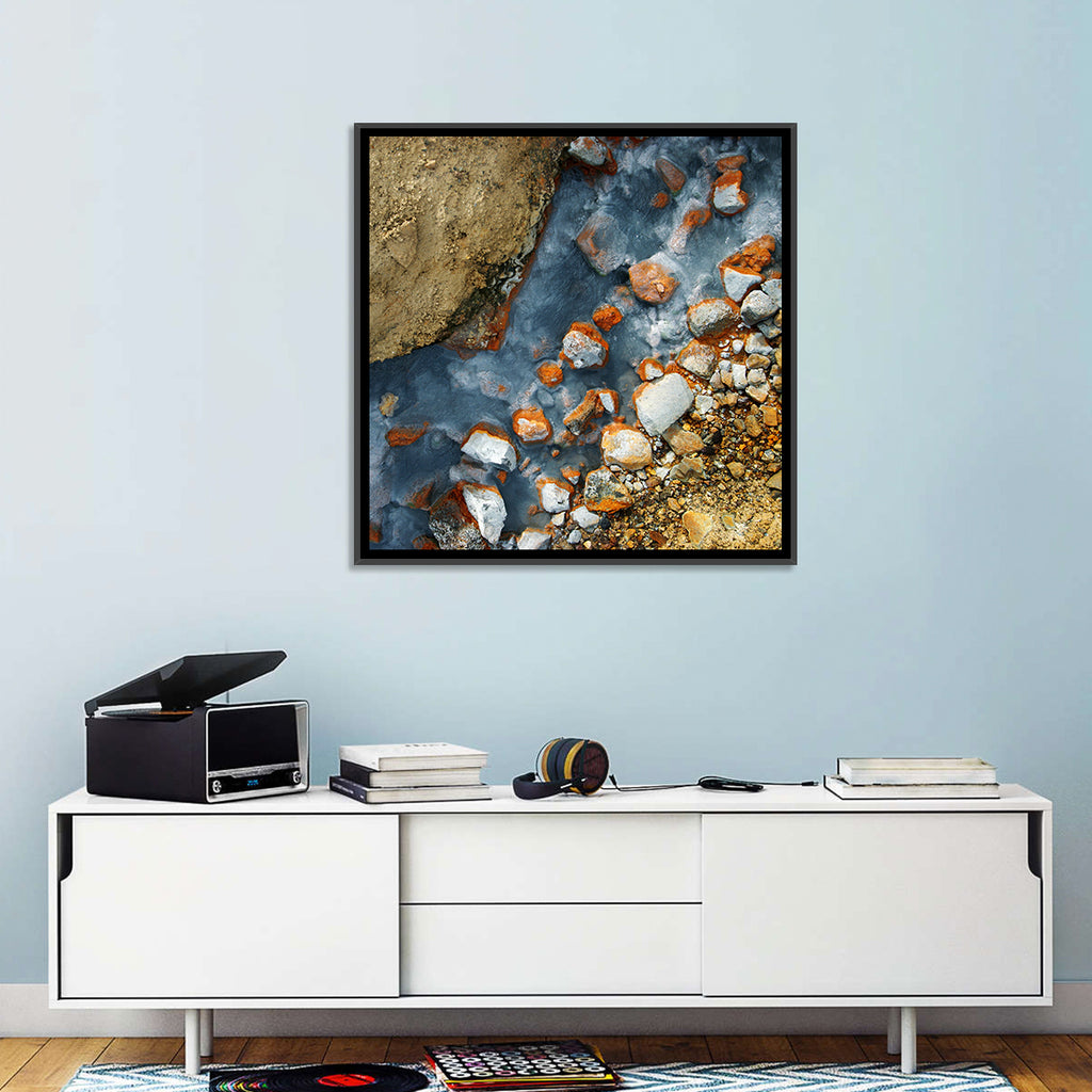 Milky Blue Geothermal Creek Wall Art