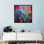 Vibrant Impasto Color Burst Abstract Wall Art