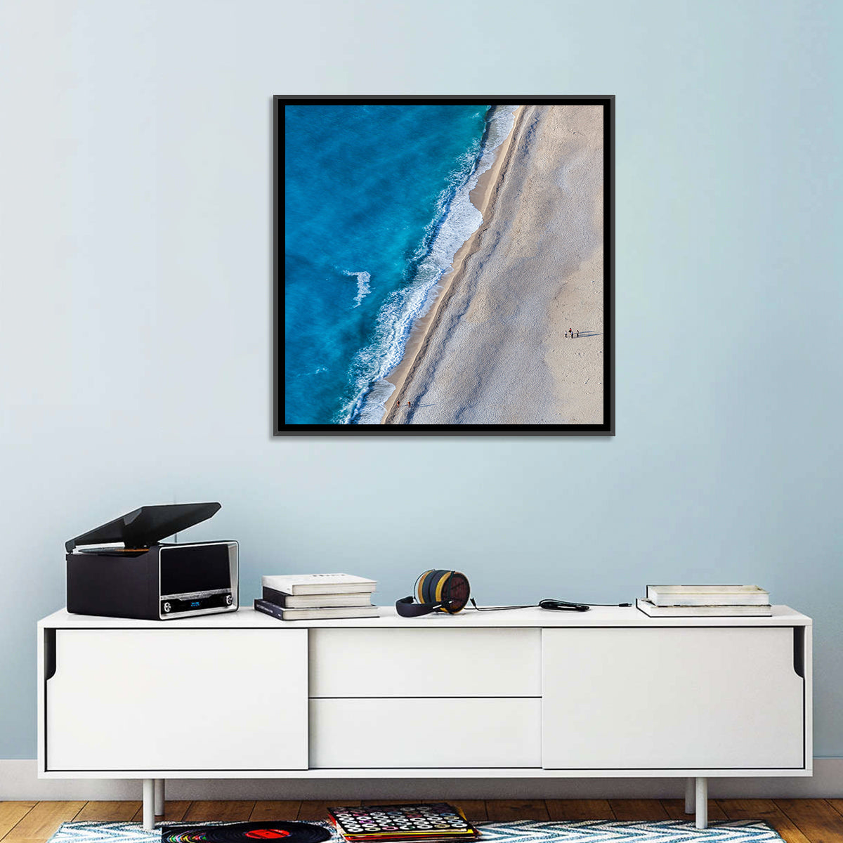 Myrtos Beach Aerial View Wall Art
