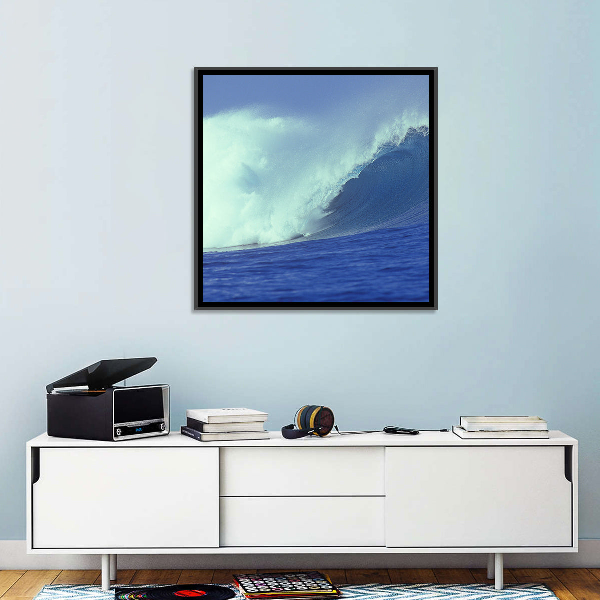 Deep Blue Barrel Wave Wall Art