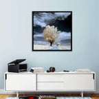 Infrared Winter Willow Tree Wall Art