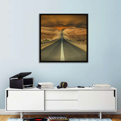 Negev Road at Sunset Wall Art