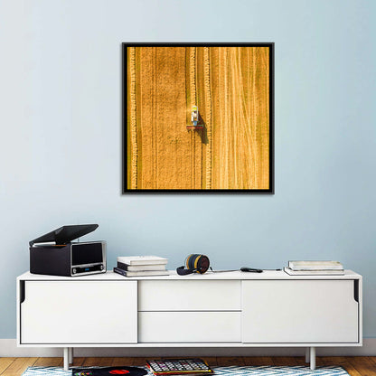 Aerial Wheat Harvest Wall Art
