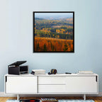 Finnish Autumn Landscape with Red-roofed House Wall Art