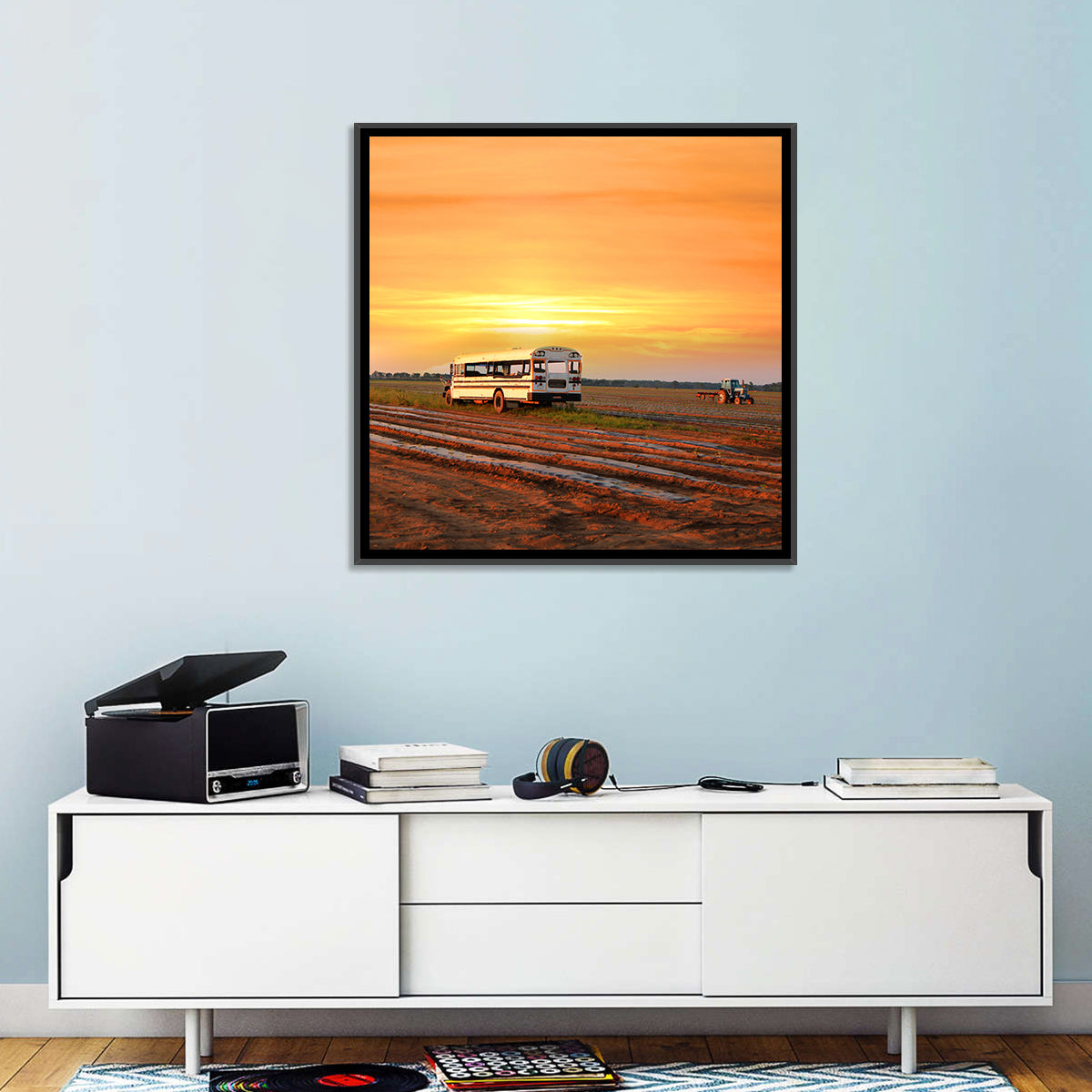 Indiana Farm Field at Golden Hour Wall Art