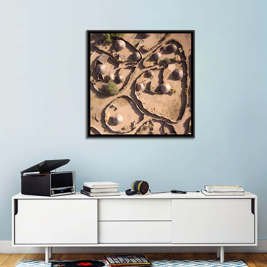 Thatched Huts in Chad Wall Art