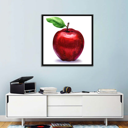 Red Apple Watercolor Wall Art
