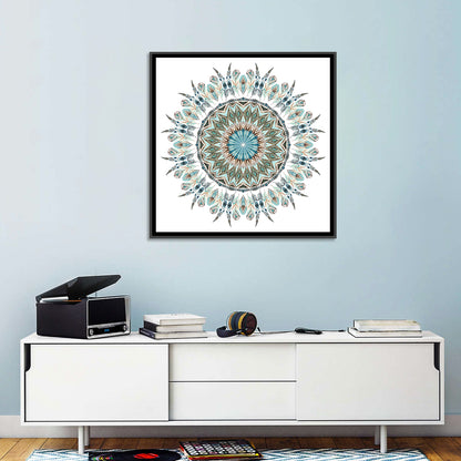 Layered Feather Mandala Wall Art